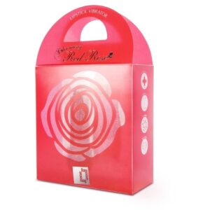 MINI VIBRATORE A FORMA DI ROSSETTO CON ROSA "BLOOMING ROSE" ROSSO - immagine 4