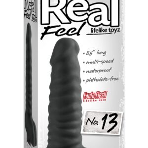 VIBRATORE REALISTICO "REAL FEEL LIFELIKE 13" NERO - 21.6 CM - immagine 3