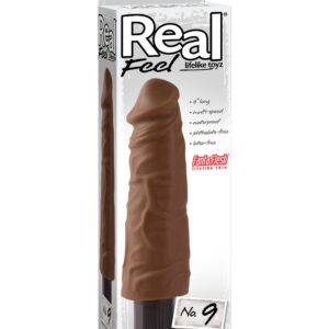 VIBRATORE REALISTICO "REAL FEEL LIFELIKE 9" BROWN - 23 CM - immagine 4