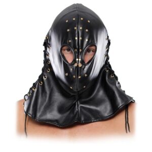 CAPPUCCIO DA BOIA MEDIEVALE IN PELLE "EXECUTIONER HOOD" - immagine 1