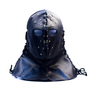 CAPPUCCIO DA BOIA MEDIEVALE IN PELLE "EXECUTIONER HOOD" - immagine 7