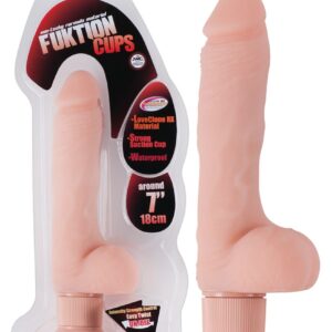 VIBRATORE ULTRA REALISTICO CON VENTOSA "FUKTION CUPS" - 18 CM - immagine 1