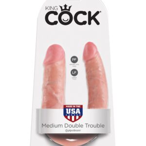 FALLO DOPPIO ULTRA REALISTICO PIPEDREAM "KING COCK MEDIUM DOUBLE TROUBLE" - immagine 6