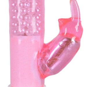 VIBRATORE CON STIMOLATORE CLITORIDE "SPARKLING CLEAR RABBIT" - immagine 4