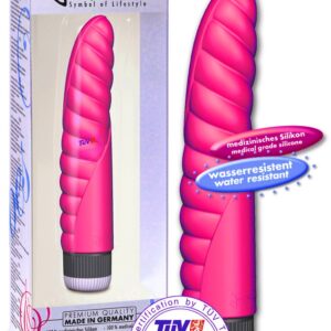 JOYSTICK JOYDIVISION - VIBRATORE IN SILICONE CON SCANALATURE "CHRIS CROSS" ROSA - 21 CM - immagine 1