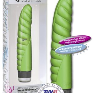 JOYSTICK JOYDIVISION VIBRATORE IN SILICONE CON SCANALATURE "CHRIS CROSS" VERDE - 21 CM - immagine 1