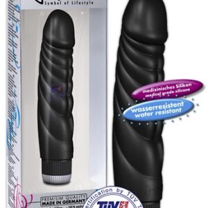 VIBRATORE REALISTICO CON RILIEVI AD ONDA "MR. BIG " NERO - 21 CM - immagine 1