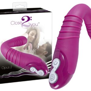 VIBRATORE STIMOLATORE MULTIPLO CLITORIDE VAGINA PUNTO G "OPUS II" ROSSO - immagine 1