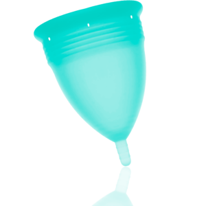 STERCUP COPPE MESTRUALI - MISURA L -  ACQUAMARINA - SILICONE FDA - immagine 3