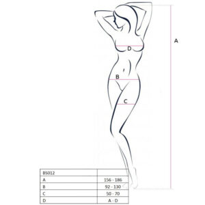 BODYSTOCKING PASSION WOMAN "BS012" BIANCO - TAGLIA UNICA - immagine 3