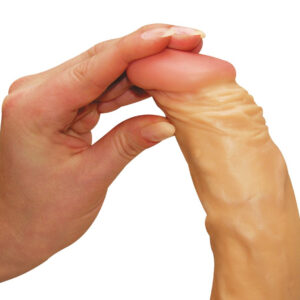 FALLO VIBRANTE REALISTICO CON VENTOSA "AUTHENTIC REACTION DONG" CARNE - immagine 3