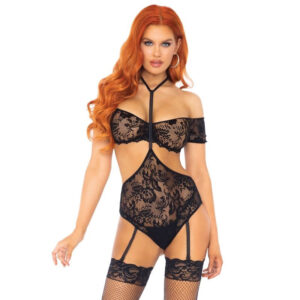 COMPLETO INTIMO 2 PEZZI - LEG AVENUE "TEDDY" NERO - immagine 4