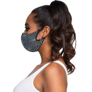 MASCHERINA SUPER FASHION - LEG AVENUE - COCO RHINESTONE - immagine 3