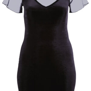 TUBINO SEXY - COLORE NERO - COTTELLI CURVES - immagine 5