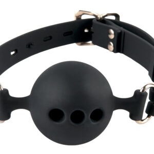 MORSO BALL GAG TRASPIRANTE "FETISH FANTASY EXTREME" COLORE NERO - DIMENSIONI PICCOLE - immagine 3