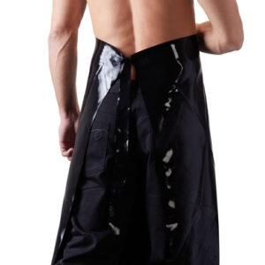 GREMBIULE DA MACELLAIO IN LATEX NERO "LATE X" - immagine 3