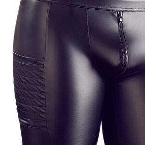 PANTALONCINI UOMO ELASTICIZZATI CON ZIP "NEK" COLORE NERO - immagine 3