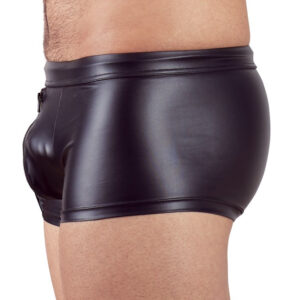 BOXER UOMO ELASTICIZZATI CON ZIP E TASCA "NEK" COLORE NERO - immagine 3