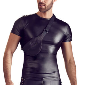 T-SHIRT UOMO STRETCHY CON MARSUPIO "NEK" COLORE NERO - immagine 3