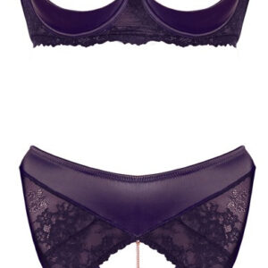COMPLETO INTIMO ALBERTA FINA CON APERTURA COLORE NERO - immagine 10