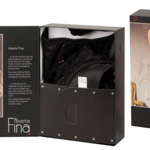 COMPLETO INTIMO ALBERTA FINA CON APERTURA COLORE NERO - immagine 11