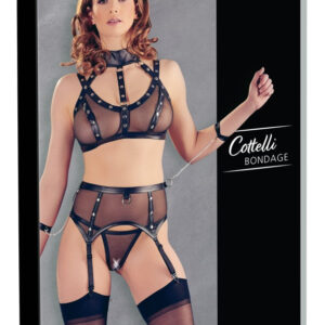 SET FETISH NERO CON COPPE APRIBILI - COTTELLI BONDAGE - immagine 8