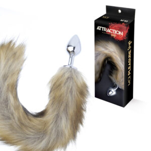 PLUG ANALE CON CODA ver.2 "ATTRACTION TOYS" N.50 - ARGENTO - immagine 1