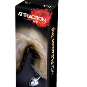 PLUG ANALE CON CODA ver.2 "ATTRACTION TOYS" N.50 - ARGENTO - immagine 4