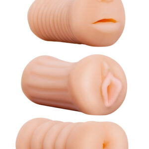 KIT 3 MASTURBATORI "BOCCA - VAGINA - ANO" REALSTUFF - immagine 3