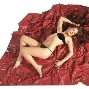 LENZUOLO IN VINILE PVC ROSSO - 200 X 230 CM - immagine 1
