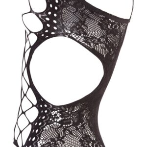 TUTA A RETE S M L NERO CATSUIT SEXY DONNA INTIMO LINGERIE BODYSTOCKING EROTICO - immagine 3
