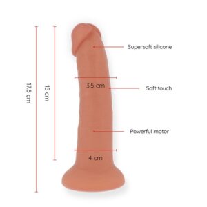 ONINDER - DILDO VIBRATORE PICCOLO BOGOTÁ 9 VELOCITÀ NATURALE 17.5 CM -O- 4 CM - APP GRATUITA - immagine 5
