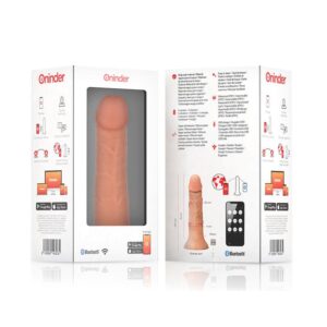 ONINDER - DILDO VIBRATORE PICCOLO BOGOTÁ 9 VELOCITÀ NATURALE 17.5 CM -O- 4 CM - APP GRATUITA - immagine 6