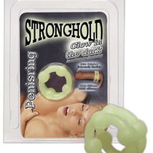 DOPPIO ANELLO FALLICO FLUORESCENTE IN SILICONE "STRONGHOLD" - immagine 1