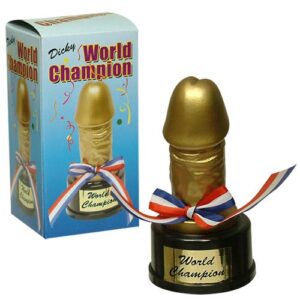 COPPA TROFEO A FORMA DI PENE "WORLD CHAMPION" - immagine 1